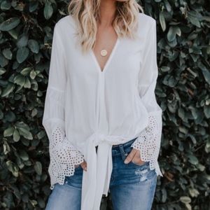 Lovestitch Fabiana Eyelet Tie Top